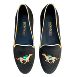 Rönner Mimosa Velvet Slippers | Green Jockey - Rönner - Equiluxe Tack