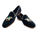 Rönner Mimosa Velvet Slippers | Green Jockey - Rönner - Equiluxe Tack