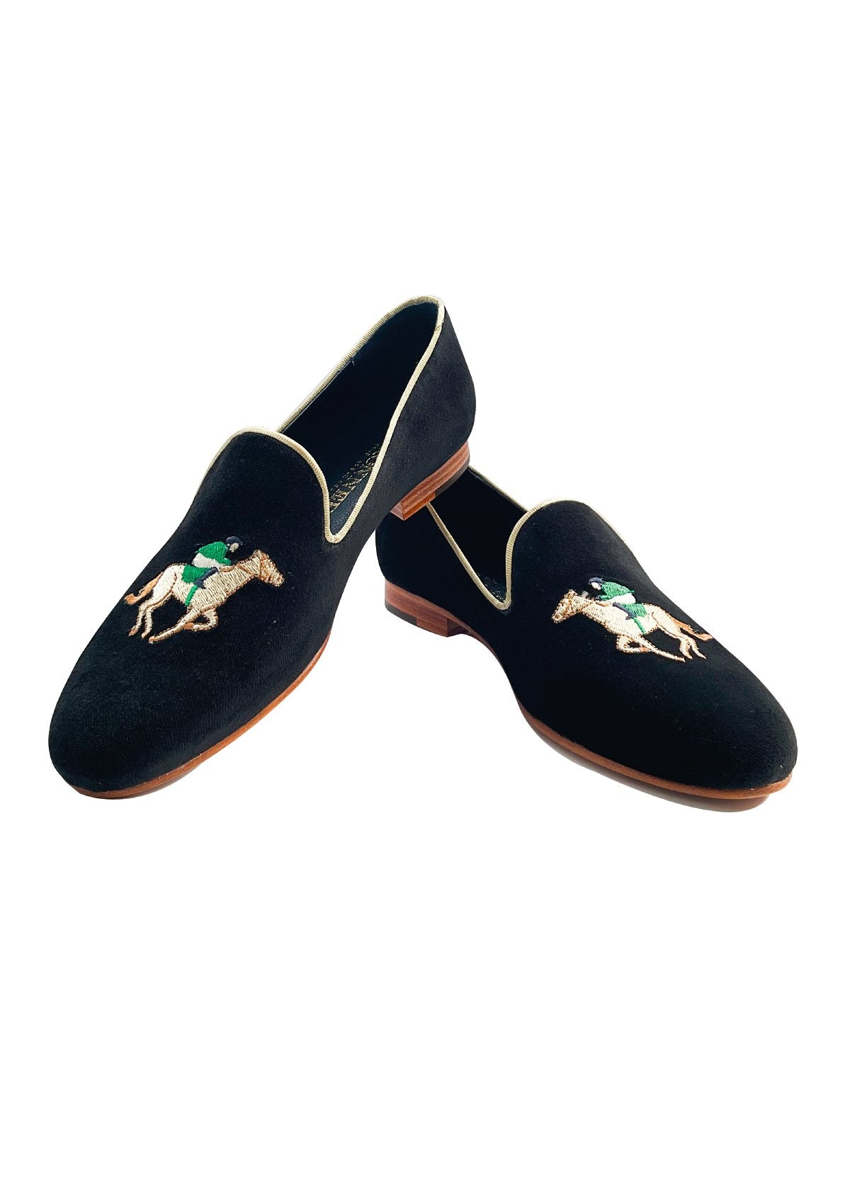 Rönner Mimosa Velvet Slippers | Green Jockey - Rönner - Equiluxe Tack