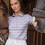 Rönner Noelia Classic Polo - Shirt Short Sleeve Steed Print | Hazelwood - Rönner - Equiluxe Tack