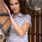 Rönner Noelia Classic Polo - Shirt Short Sleeve Steed Print | Hazelwood - Rönner - Equiluxe Tack