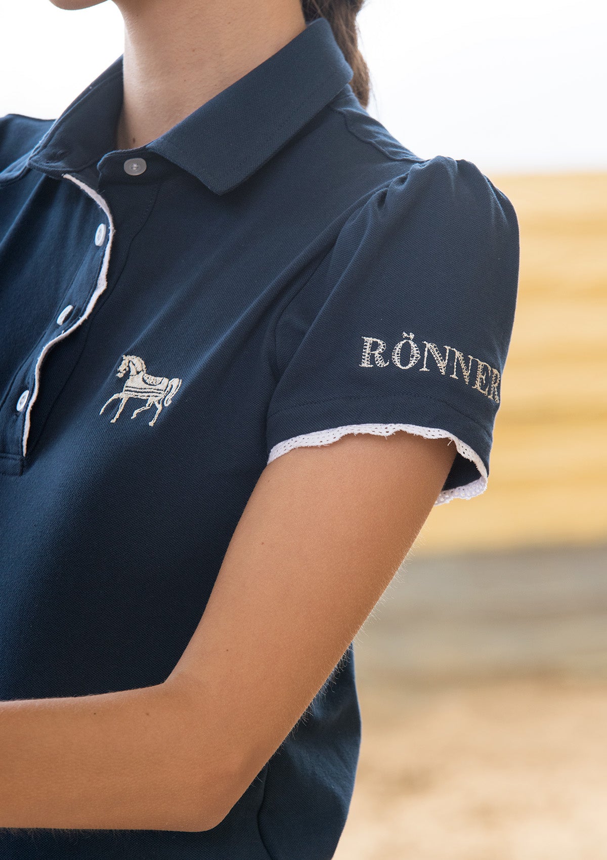 Rönner Nova Cotton Polo - Shirt Short Sleeve | Navy - Rönner - Equiluxe Tack