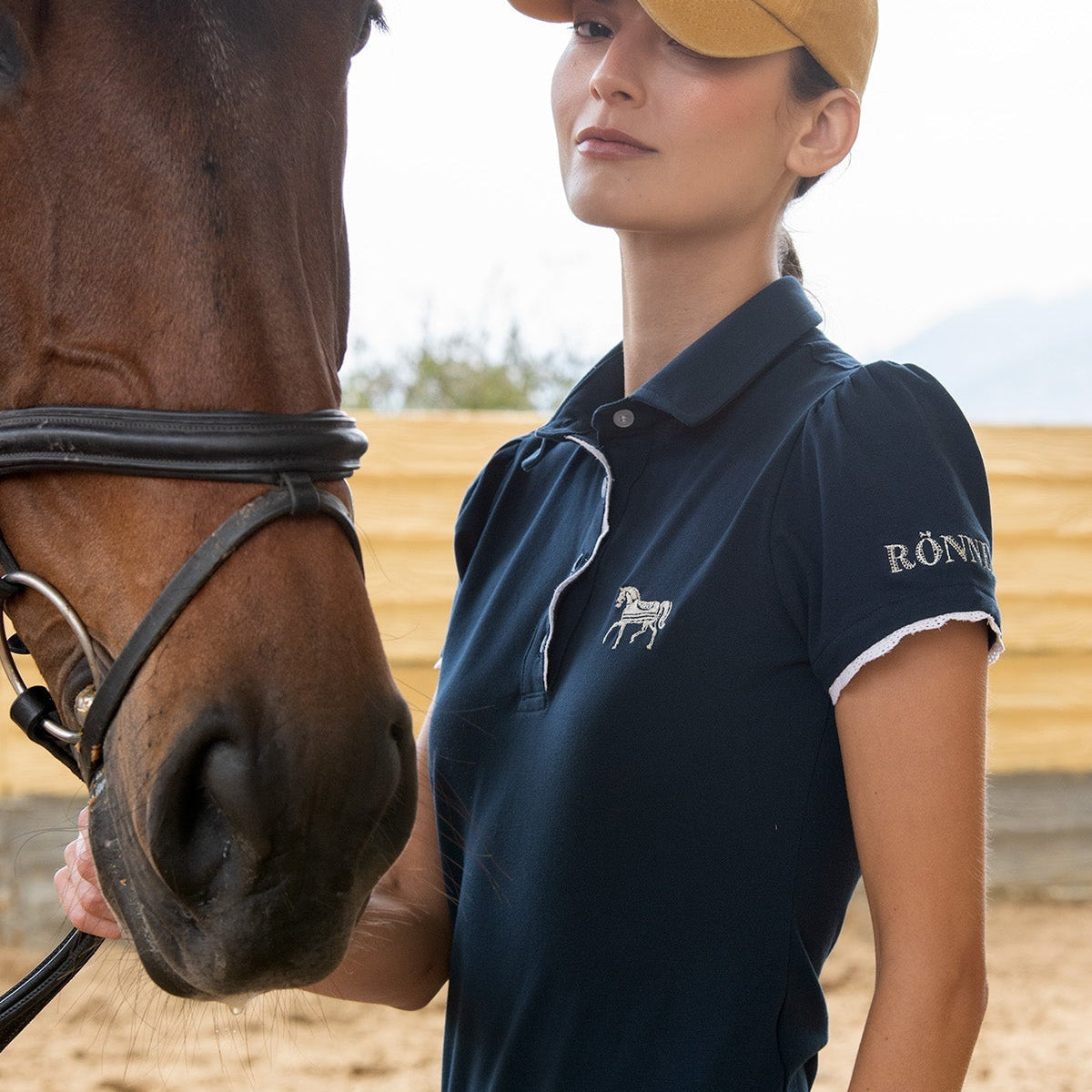 Rönner Nova Cotton Polo - Shirt Short Sleeve | Navy - Rönner - Equiluxe Tack