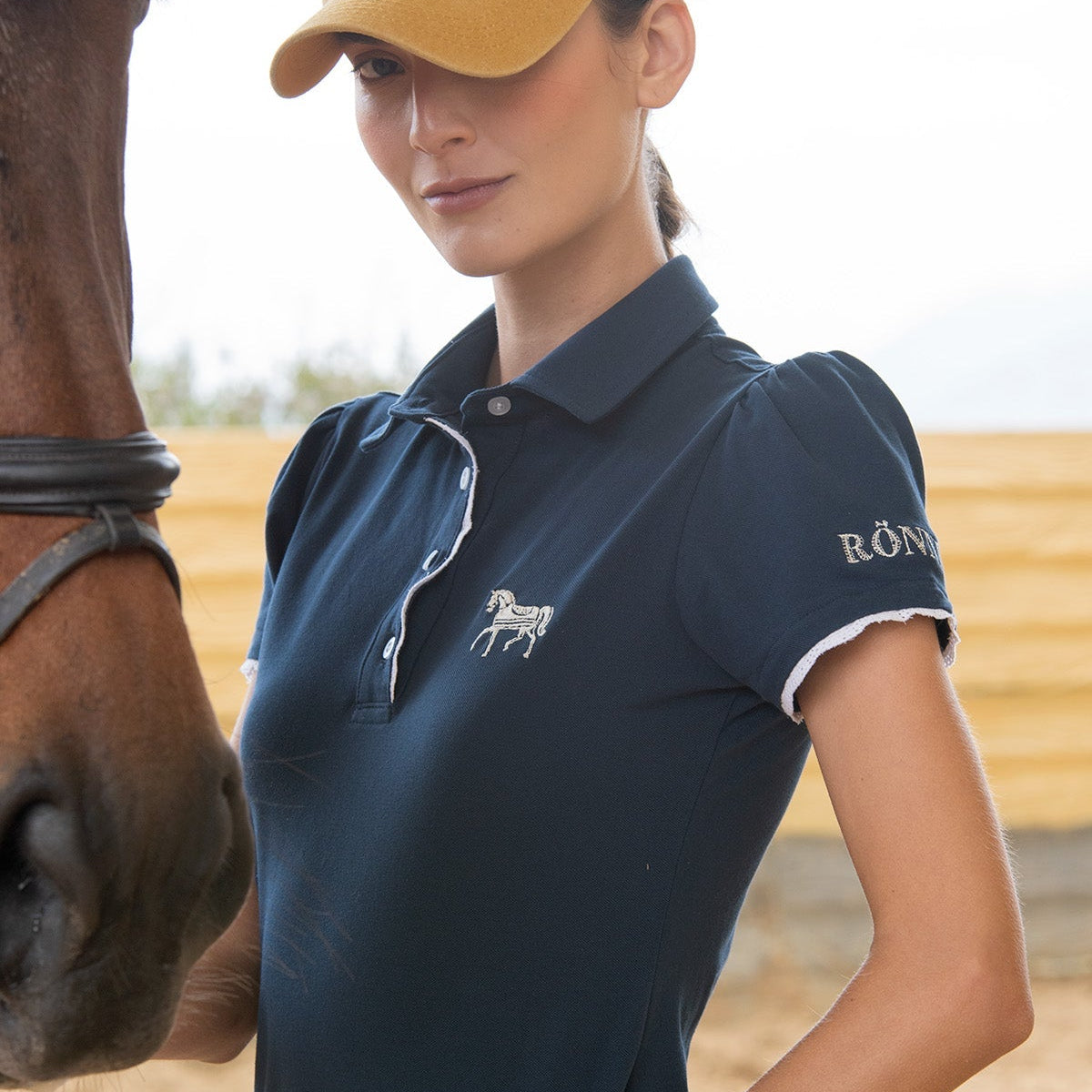 Rönner Nova Cotton Polo - Shirt Short Sleeve | Navy - Rönner - Equiluxe Tack