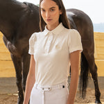 Rönner Nova Cotton Polo - Shirt Short Sleeve | White - Rönner - Equiluxe Tack