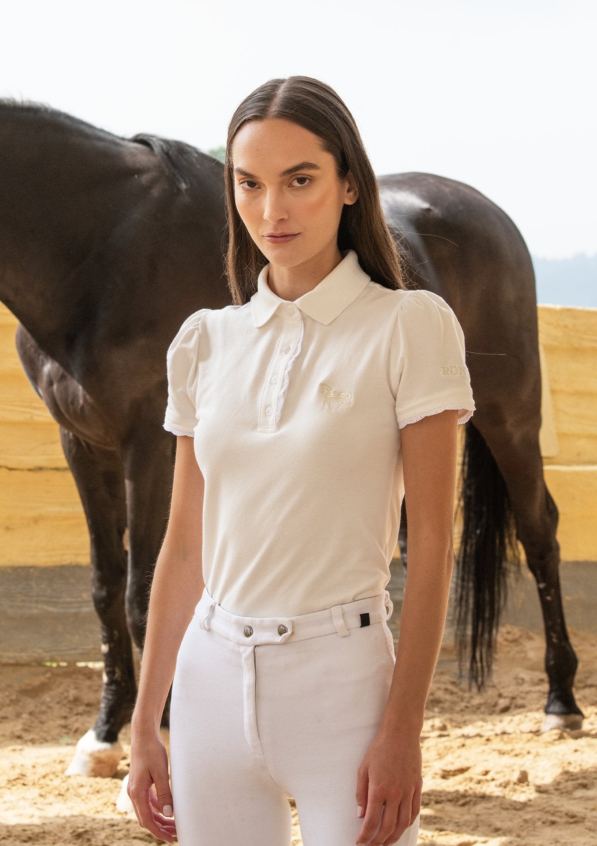 Rönner Nova Cotton Polo - Shirt Short Sleeve | White - Rönner - Equiluxe Tack