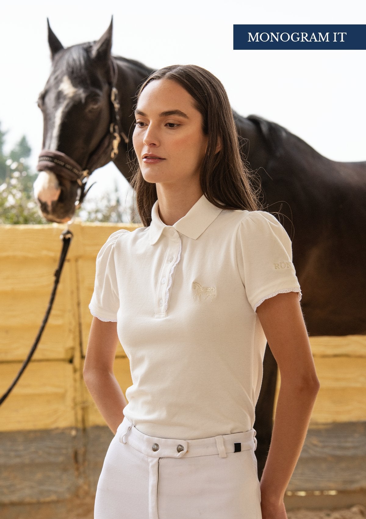 Rönner Nova Cotton Polo - Shirt Short Sleeve | White - Rönner - Equiluxe Tack