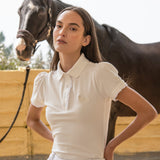 Rönner Nova Cotton Polo - Shirt Short Sleeve | White - Rönner - Equiluxe Tack