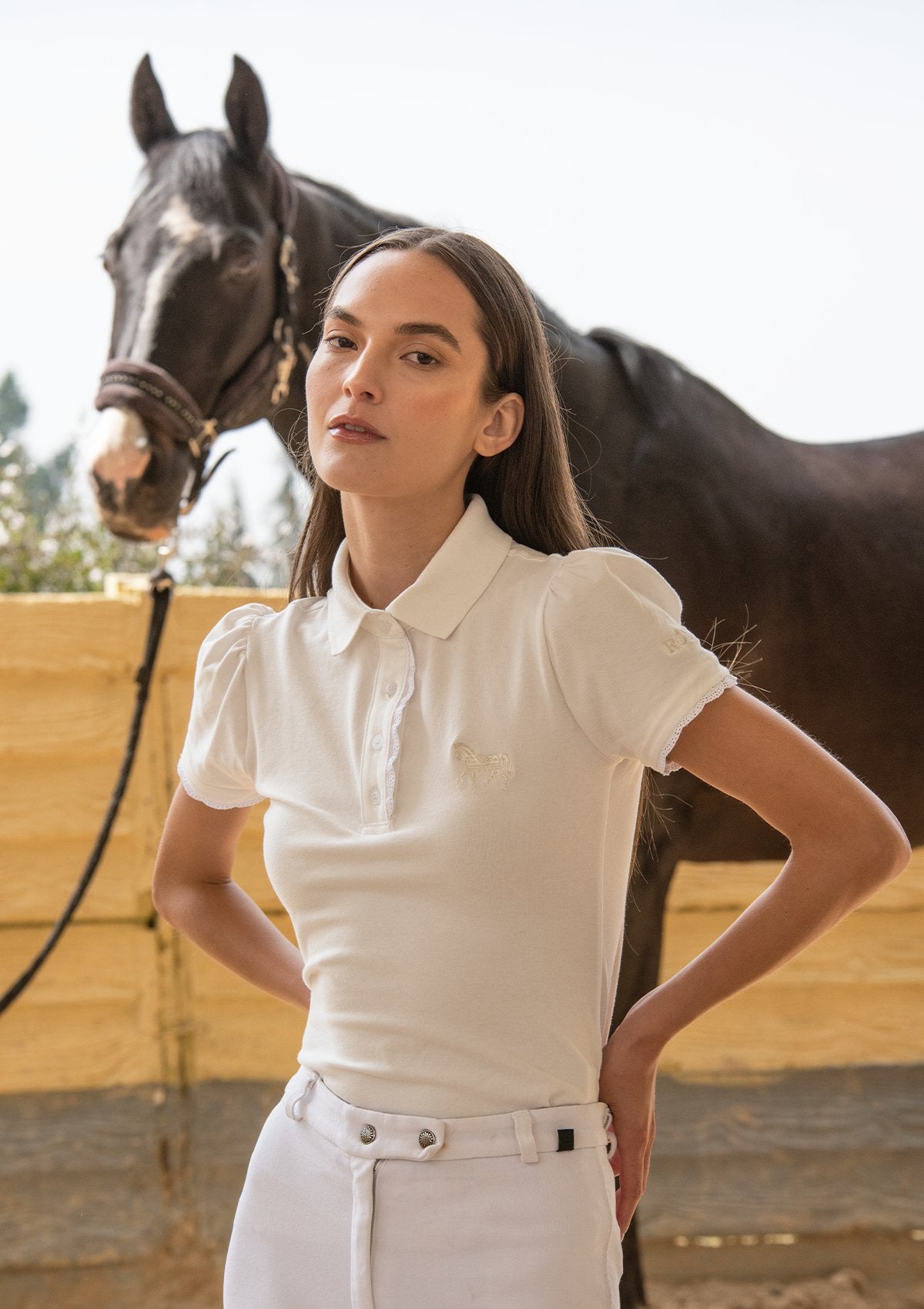 Rönner Nova Cotton Polo - Shirt Short Sleeve | White - Rönner - Equiluxe Tack