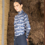 Rönner Plume Quarter - Zip | Long Sleeve | Steed Print | Shadow Blue - Rönner - Equiluxe Tack