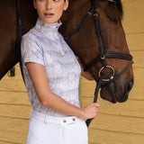 Rönner Plume Quarter - Zip | Short Sleeve | Steed Print | Nude - Rönner - Equiluxe Tack