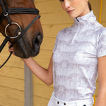 Rönner Plume Quarter - Zip | Short Sleeve | Steed Print | Nude - Rönner - Equiluxe Tack