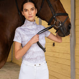 Rönner Plume Quarter - Zip | Short Sleeve | Steed Print | Nude - Rönner - Equiluxe Tack