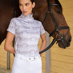 Rönner Plume Quarter - Zip | Short Sleeve | Steed Print | Nude - Rönner - Equiluxe Tack