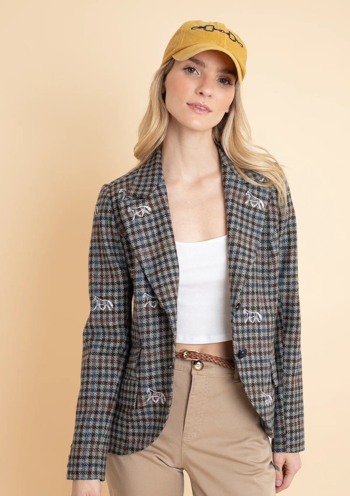 Rönner Scarlet Blazer | Embroidered Italian Wool | Limited Edition | Grey - Rönner - Equiluxe Tack