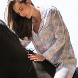 Rönner Whisper Long Sleeve Pajama Set - Blossomare Print | Ice Blue - Rönner - Equiluxe Tack