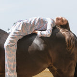 Rönner Whisper Long Sleeve Pajama Set - Blossomare Print | Ice Blue - Rönner - Equiluxe Tack