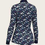 Rosettes on Navy Quarter Zip Sun Shirt - Espoir Equestrian - Equiluxe Tack