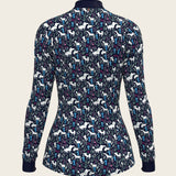 Rosettes on Navy Quarter Zip Sun Shirt - Espoir Equestrian - Equiluxe Tack