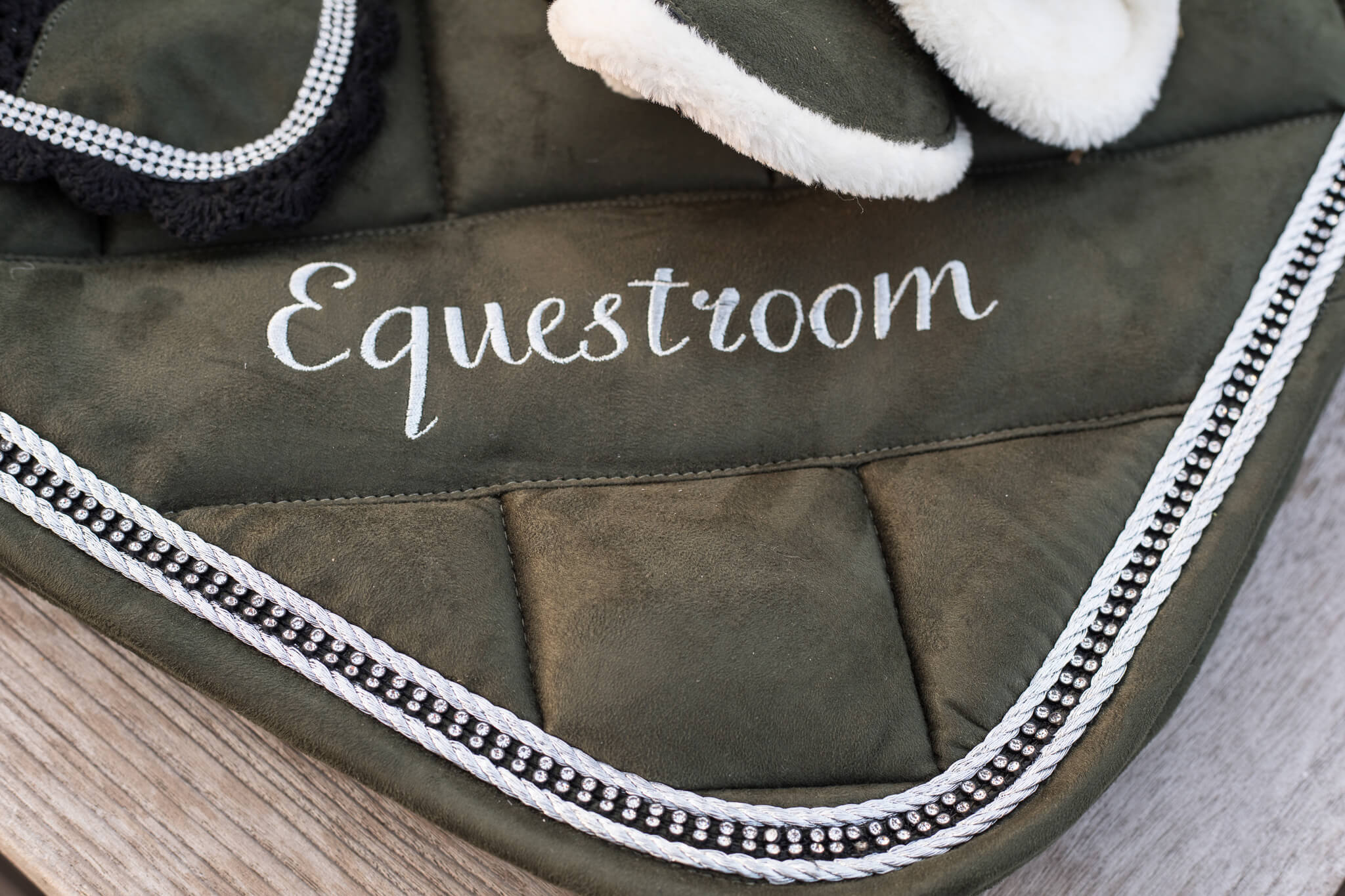 Sage Green Suede Saddle Pad Set - Equestroom - Equiluxe Tack