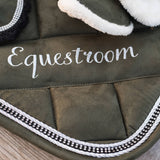 Sage Green Suede Saddle Pad Set - Equestroom - Equiluxe Tack