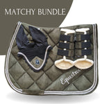 Sage Green Suede Saddle Pad Set - Equestroom - Equiluxe Tack