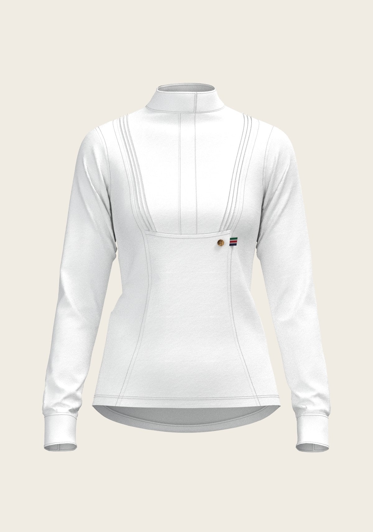 Short Pleated Long Sleeve Show Shirt - Espoir Equestrian - Equiluxe Tack