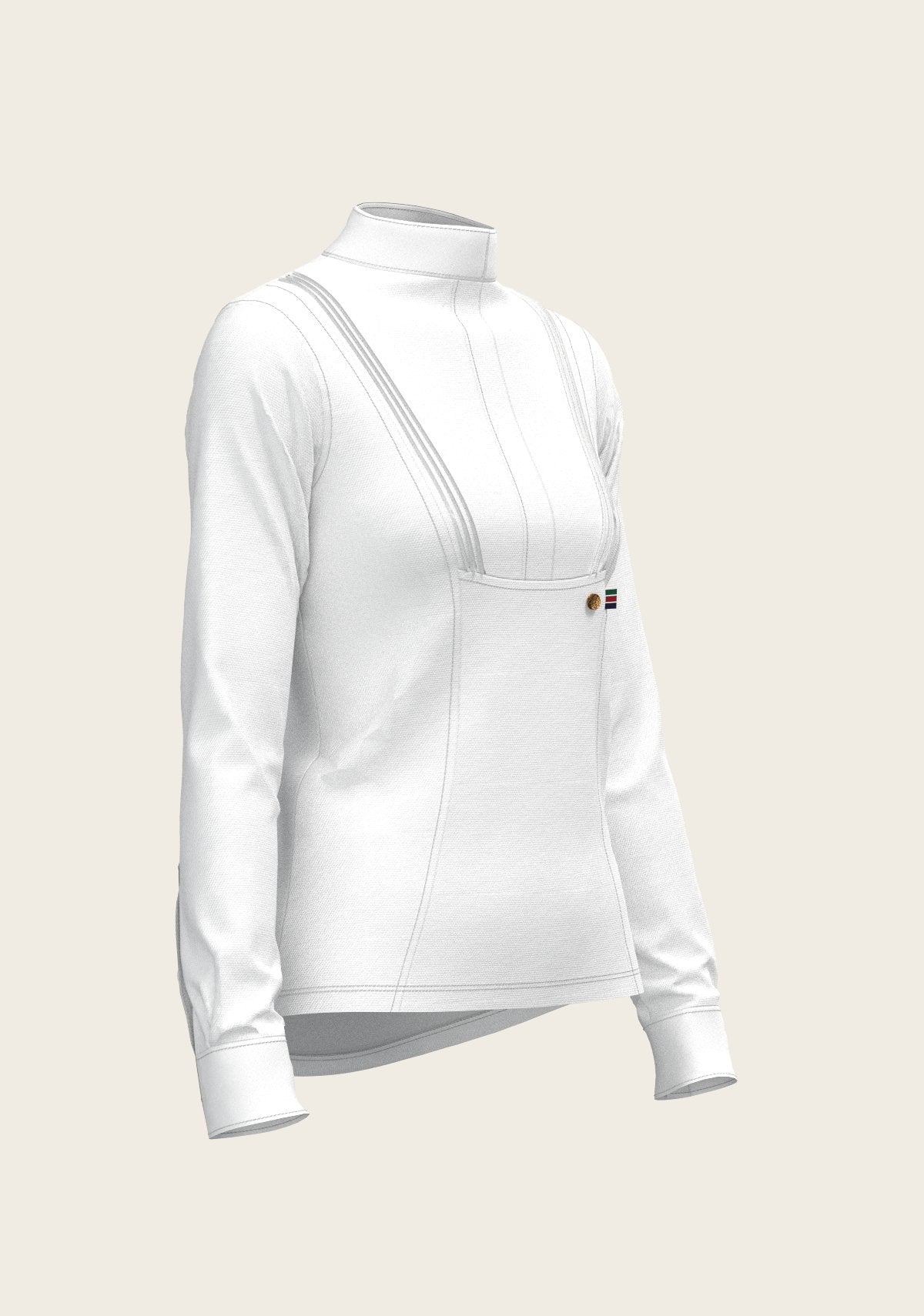 Short Pleated Long Sleeve Show Shirt - Espoir Equestrian - Equiluxe Tack