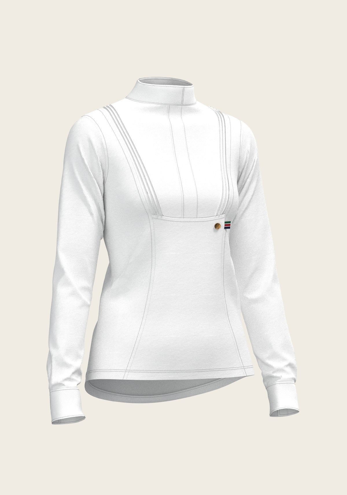 Short Pleated Long Sleeve Show Shirt - Espoir Equestrian - Equiluxe Tack