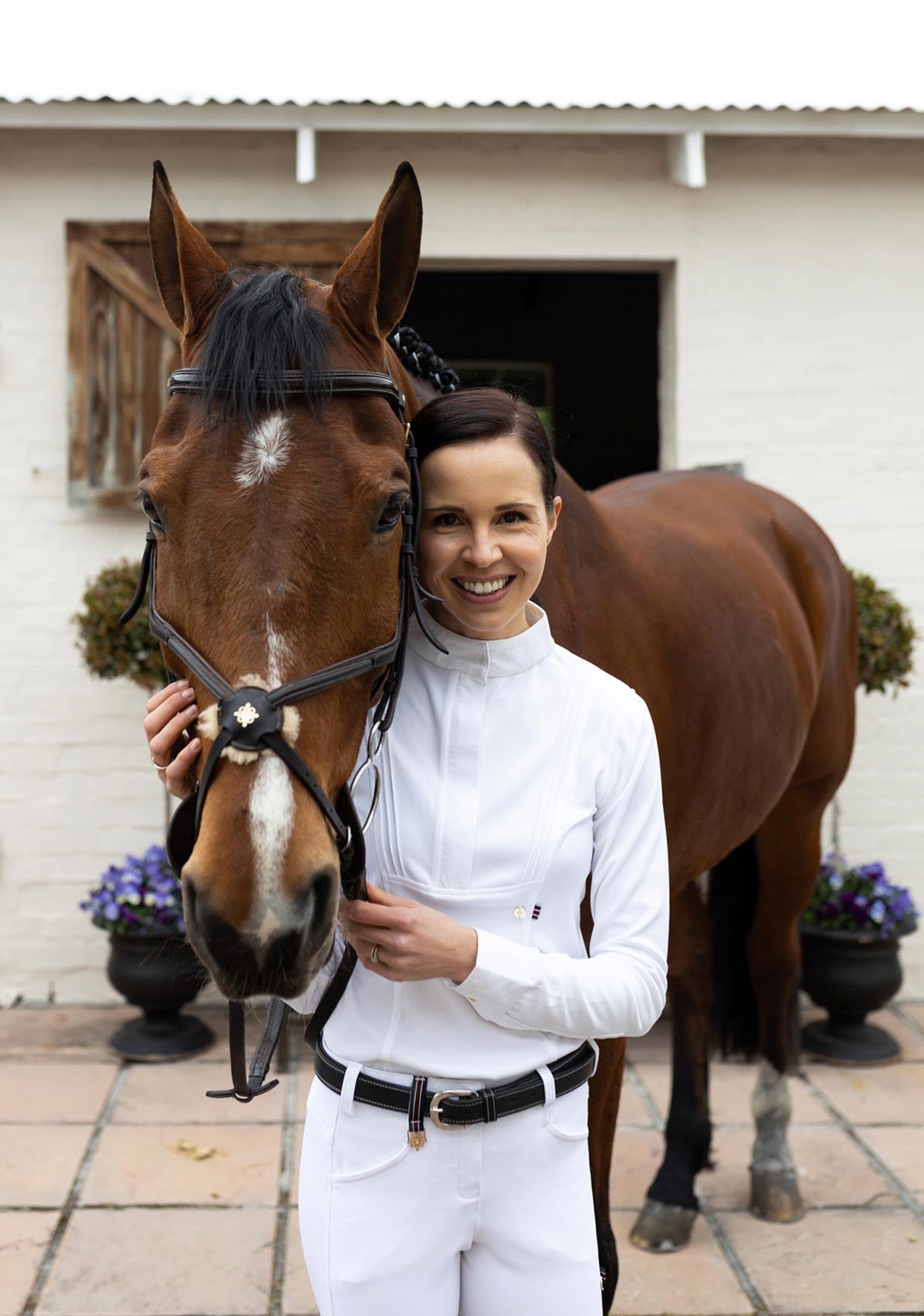 Short Pleated Long Sleeve Show Shirt - Espoir Equestrian - Equiluxe Tack