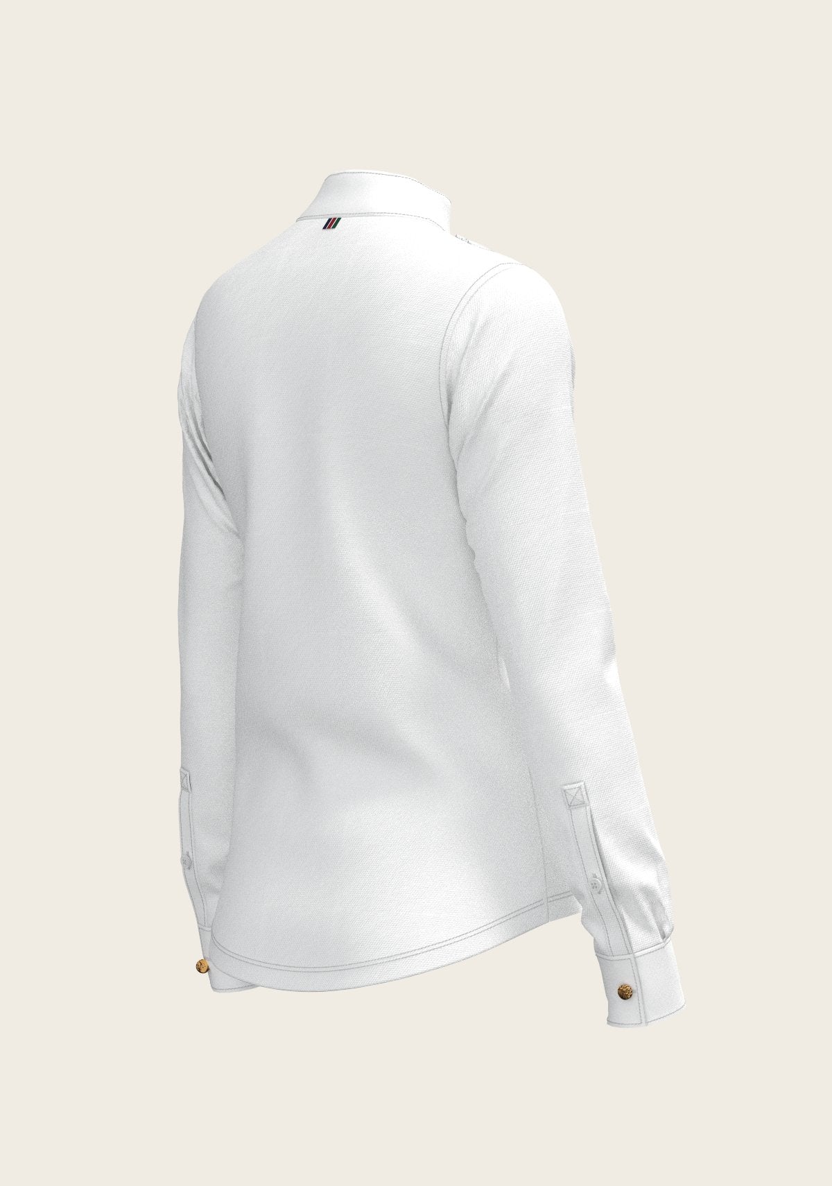 Short Pleated Long Sleeve Show Shirt - Espoir Equestrian - Equiluxe Tack