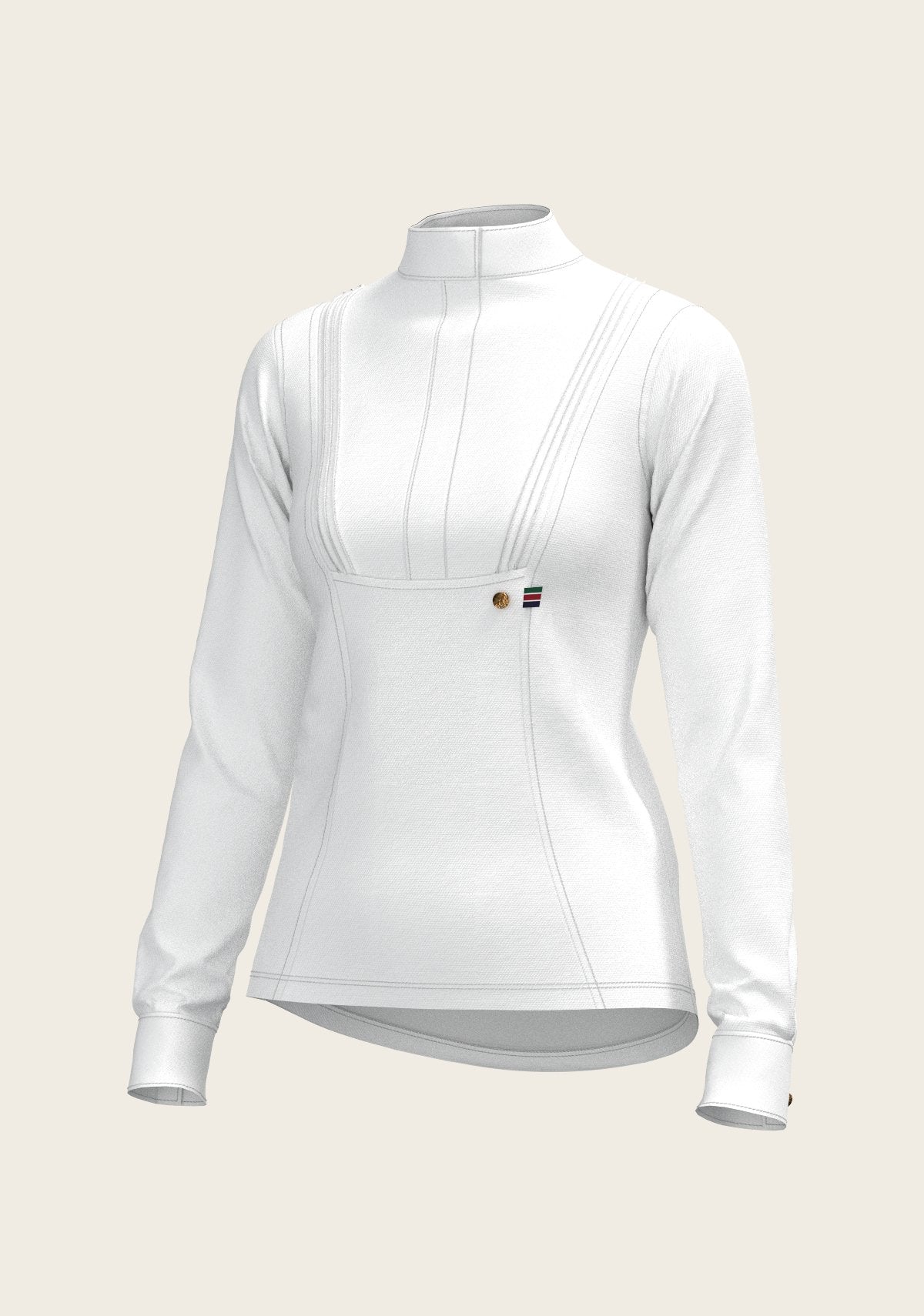 Short Pleated Long Sleeve Show Shirt - Espoir Equestrian - Equiluxe Tack