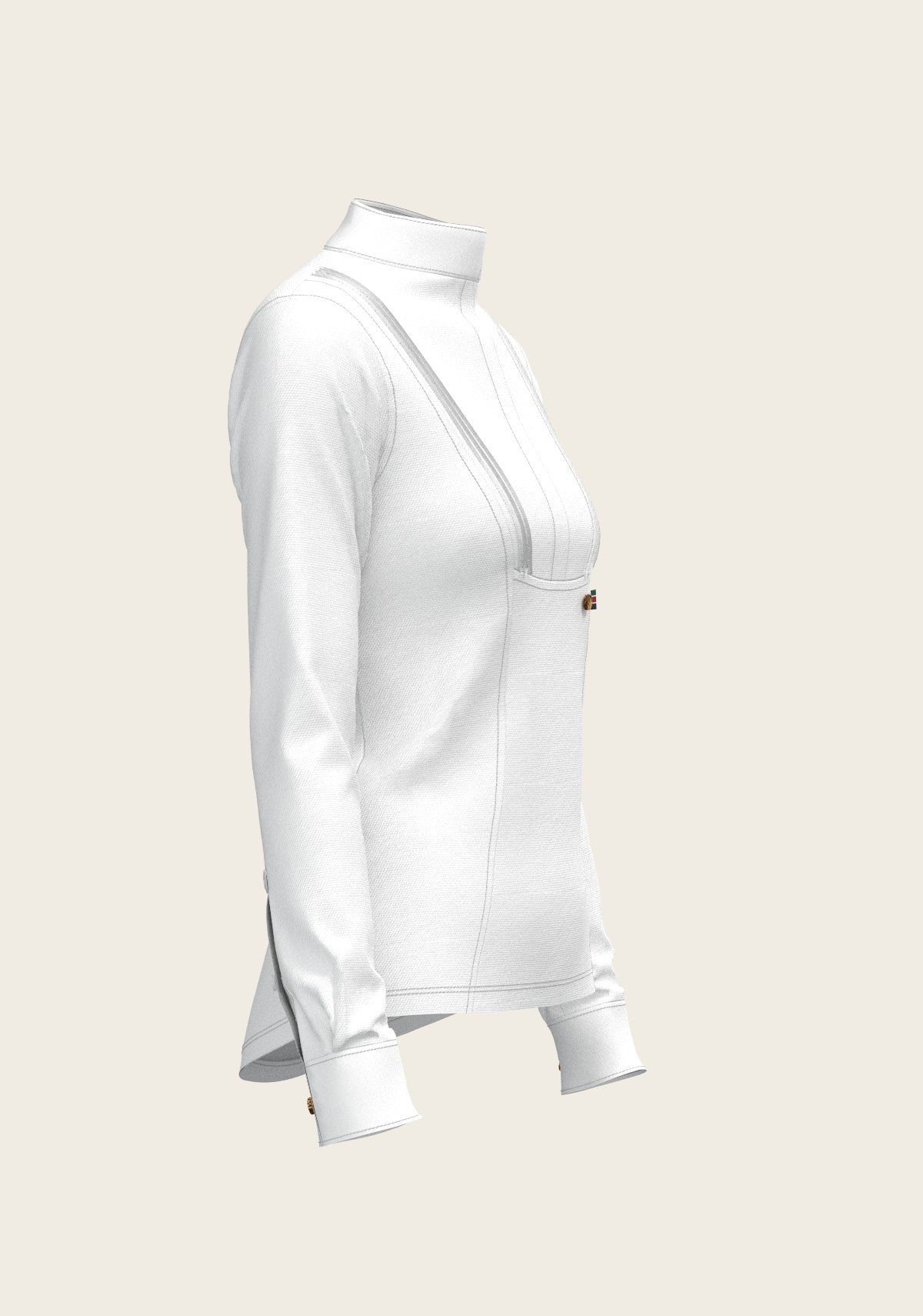 Short Pleated Long Sleeve Show Shirt - Espoir Equestrian - Equiluxe Tack