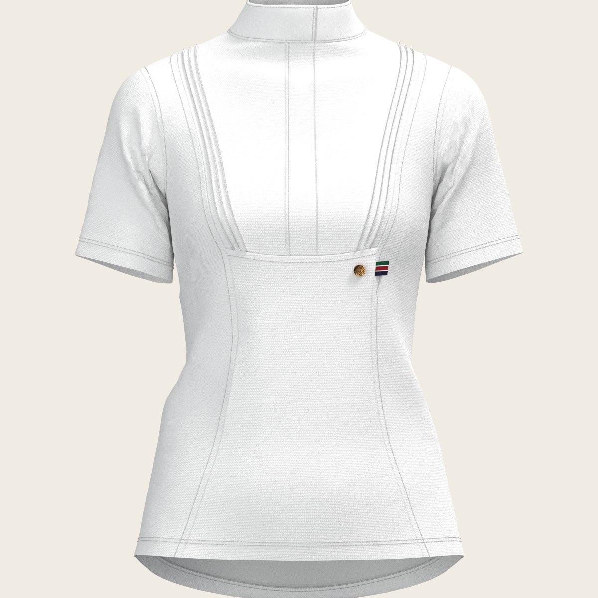 Short Pleated Short Sleeve Show Shirt - Espoir Equestrian - Equiluxe Tack