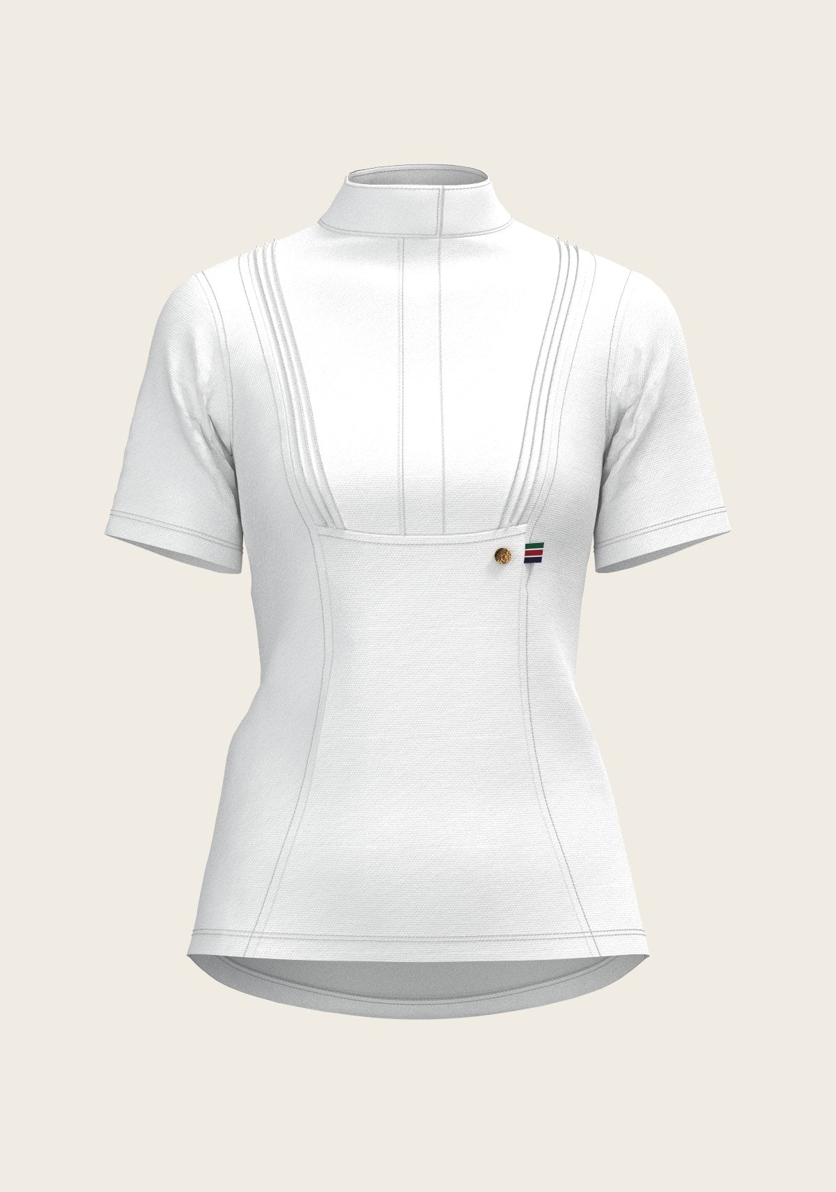 Short Pleated Short Sleeve Show Shirt - Espoir Equestrian - Equiluxe Tack