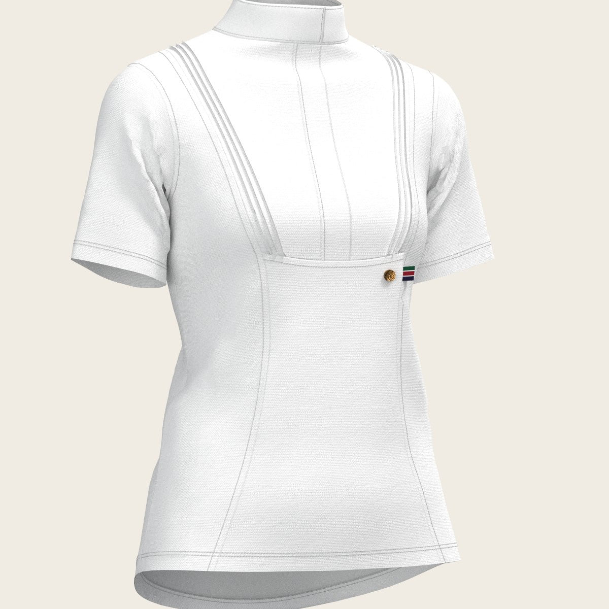 Short Pleated Short Sleeve Show Shirt - Espoir Equestrian - Equiluxe Tack