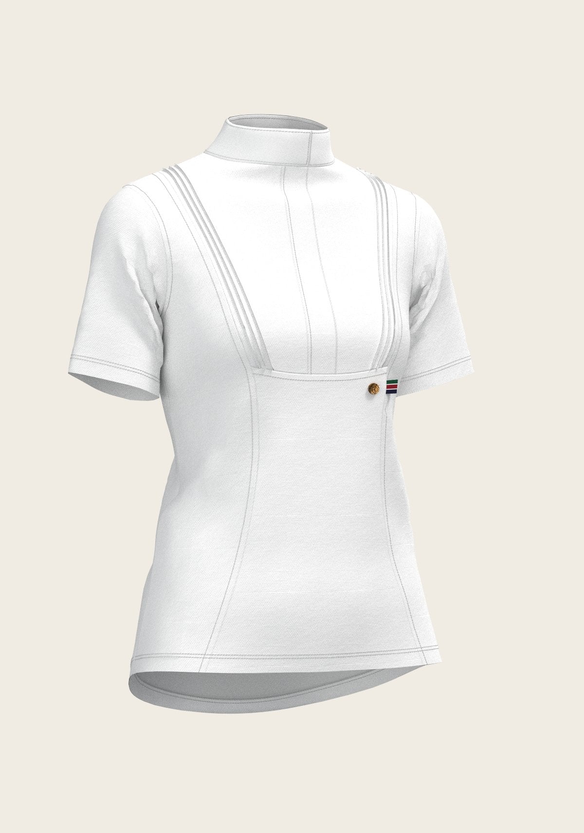 Short Pleated Short Sleeve Show Shirt - Espoir Equestrian - Equiluxe Tack