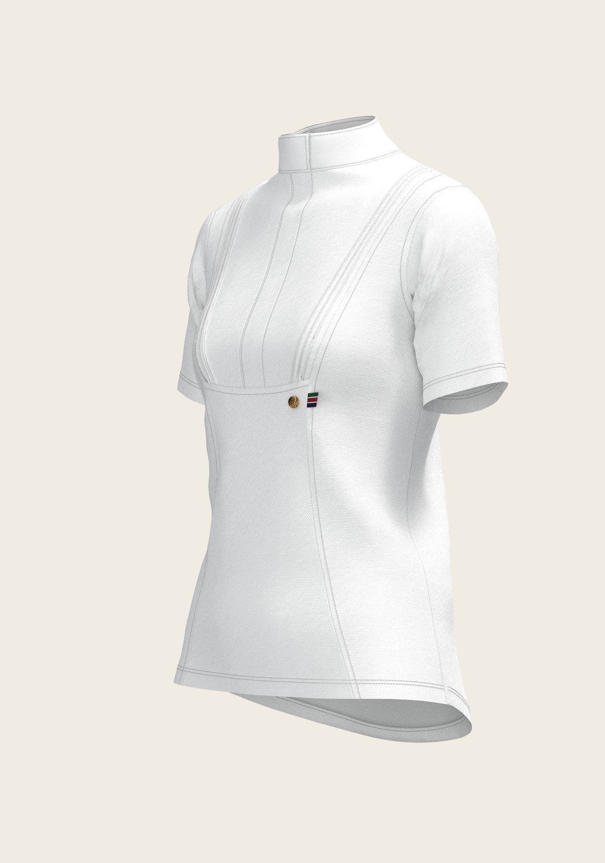 Short Pleated Short Sleeve Show Shirt - Espoir Equestrian - Equiluxe Tack