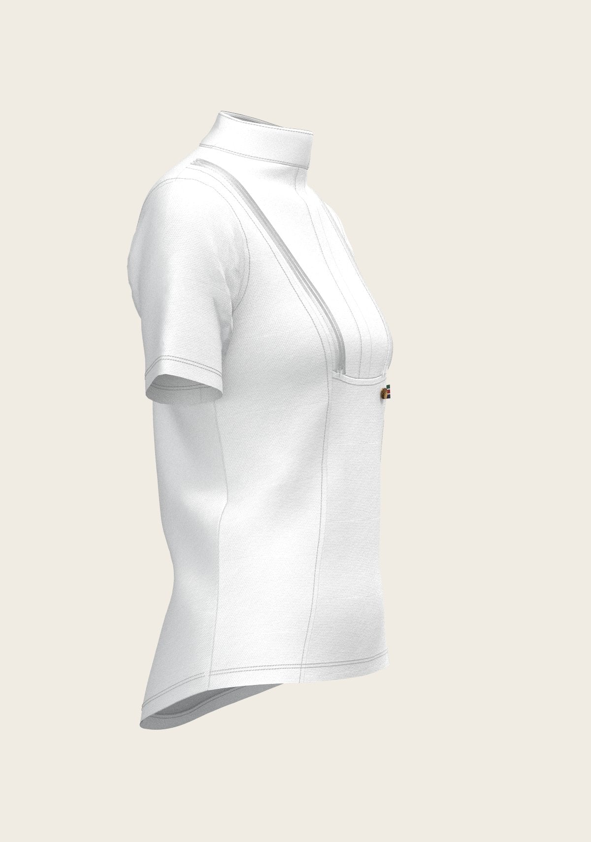 Short Pleated Short Sleeve Show Shirt - Espoir Equestrian - Equiluxe Tack