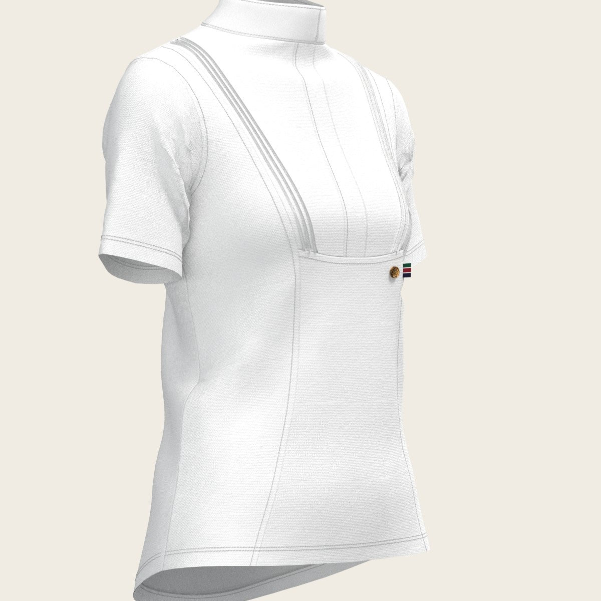 Short Pleated Short Sleeve Show Shirt - Espoir Equestrian - Equiluxe Tack