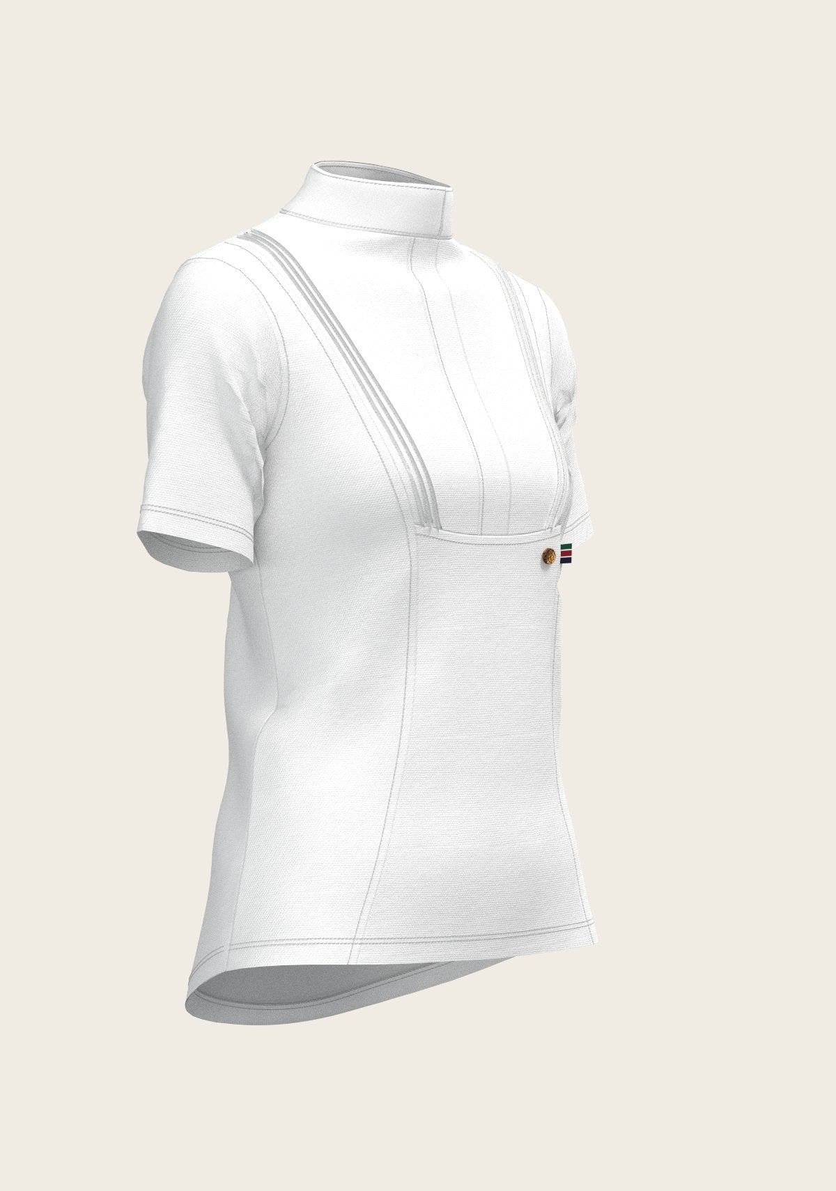 Short Pleated Short Sleeve Show Shirt - Espoir Equestrian - Equiluxe Tack