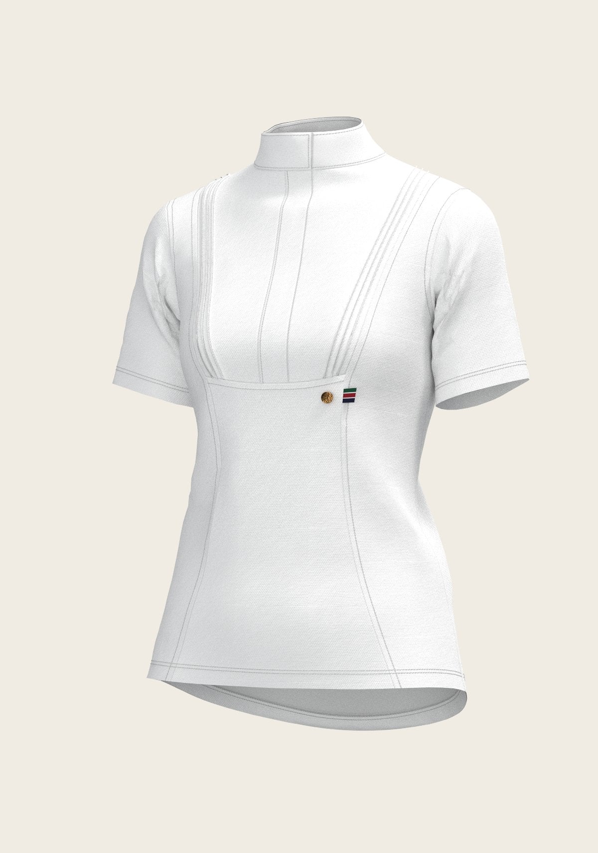 Short Pleated Short Sleeve Show Shirt - Espoir Equestrian - Equiluxe Tack