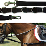 Side Rein with Elastic and Dees - Black - Equiluxe Tack - Equiluxe Tack