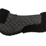 Sixteen Cypress Black Herringbone Merino Wool Fleece Half Pad - Sixteen Cypress - Equiluxe Tack