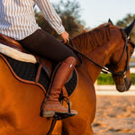 Sixteen Cypress Close Contact pad, Black & Cognac - Sixteen Cypress - Equiluxe Tack