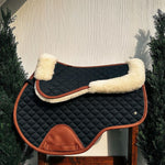 Sixteen Cypress Close Contact Pad, Black & Cognac - PREORDER - Sixteen Cypress - Equiluxe Tack