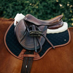 Sixteen Cypress Close Contact Pad, Black & Cognac - PREORDER - Sixteen Cypress - Equiluxe Tack