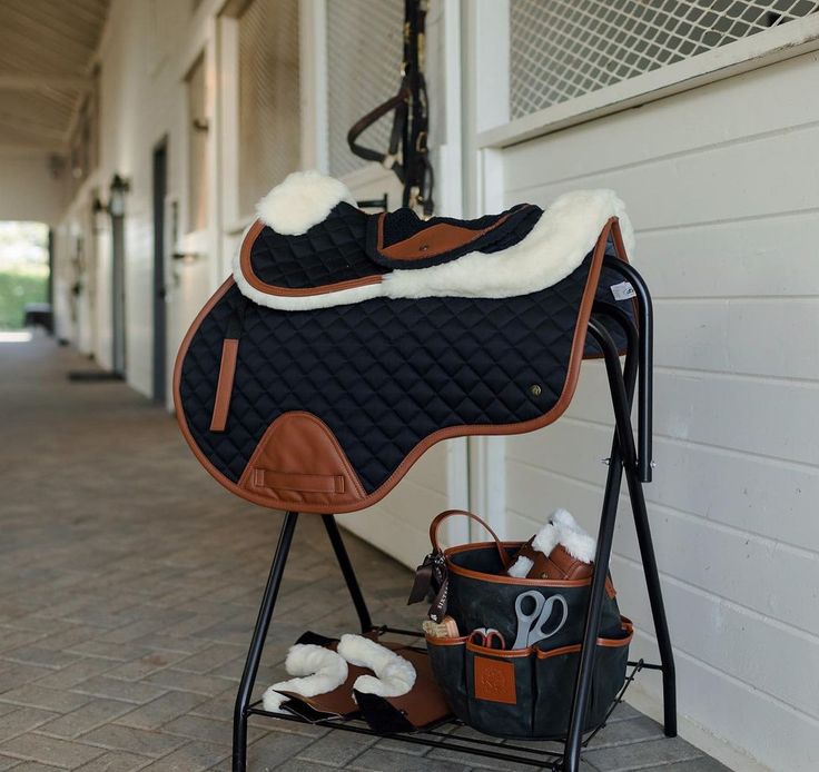 Sixteen Cypress Close Contact Pad, Black & Cognac - PREORDER - Sixteen Cypress - Equiluxe Tack