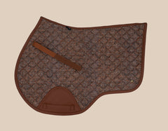 Sixteen Cypress Close Contact Pad, Herringbone & Cognac - Sixteen Cypress - Equiluxe Tack