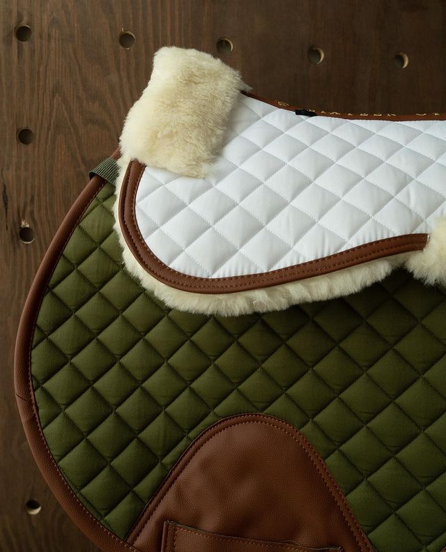 Sixteen Cypress Close Contact Pad, Olive & Cognac - Sixteen Cypress - Equiluxe Tack